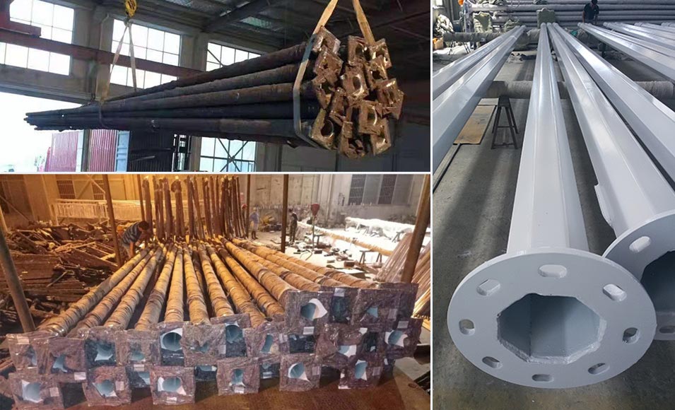 A variety of light pole shapes are available